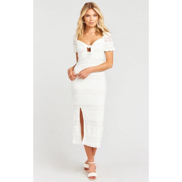 Show Me Your MuMu Dresses & Skirts - NEW Show Me Your Mumu Lace Honey Bun Tie Dress